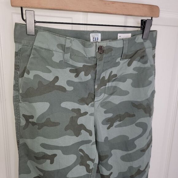 Gap Girlfriend chino ankle pants camo print size 00 - Picture 3 of 8